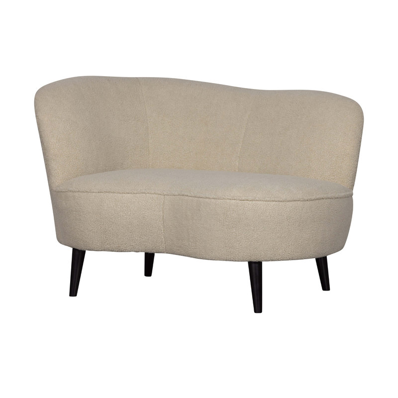 WOOOD-collectie Sara Lounge Armchair Left Teddy Off White