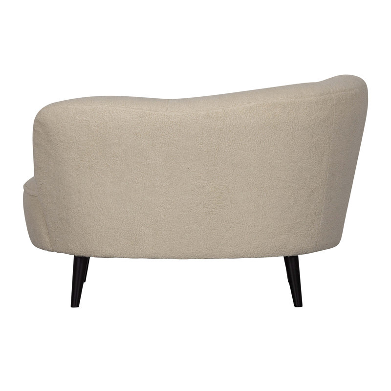 WOOOD-collectie Sara Lounge Armchair Left Teddy Off White