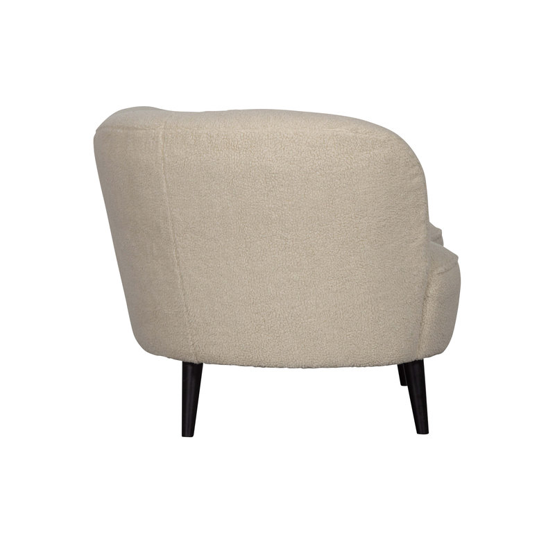 WOOOD-collectie Sara Lounge Armchair Left Teddy Off White