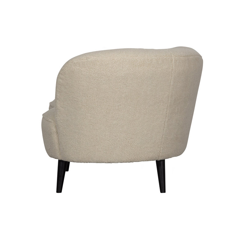 WOOOD-collectie Sara Lounge Armchair Right Teddy Off White