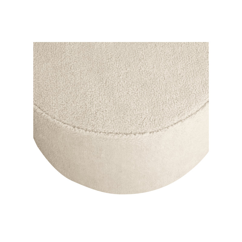 WOOOD-collectie Sara Pouf Low BouclÉ Cream 36xØ60