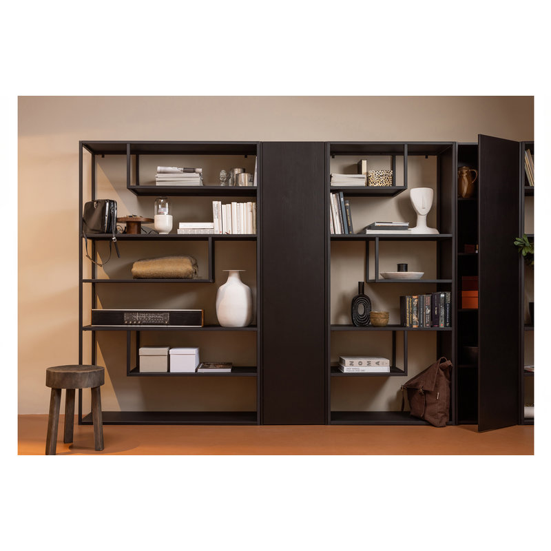 WOOOD-collectie Teun Storage Cabinet Pine Deep Black [fsc]