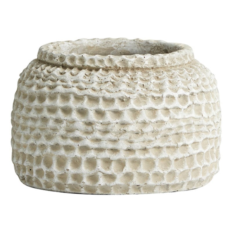 Nordal-collectie AOBA pot, S, cement - white