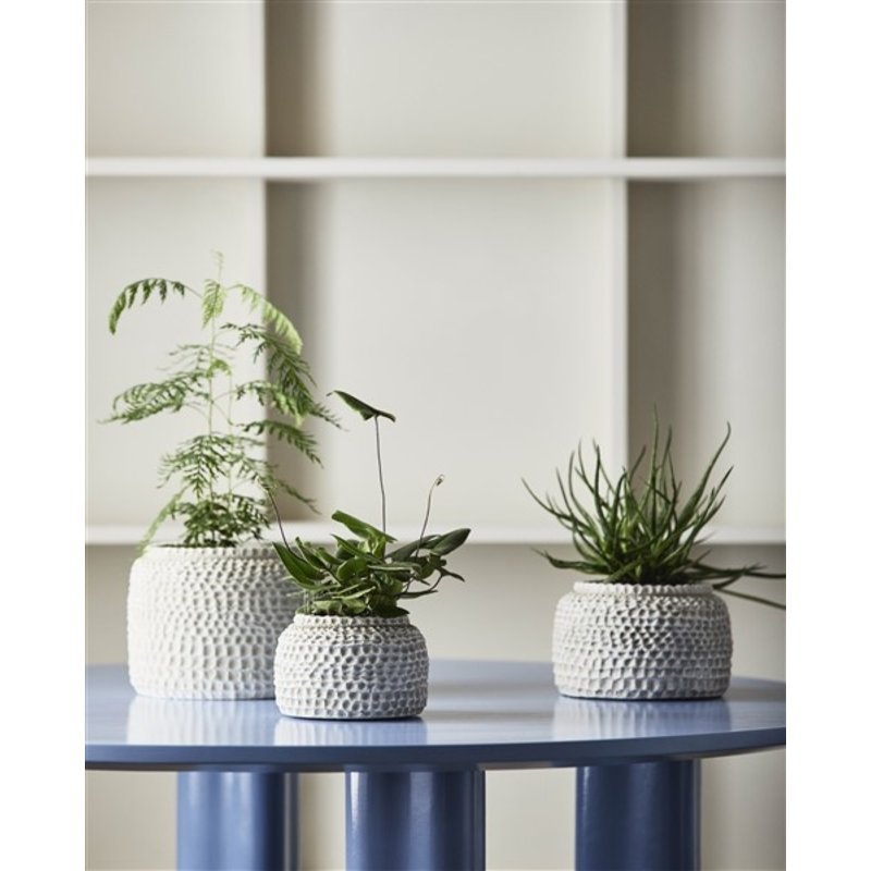 Nordal-collectie AOBA pot, S, cement - wit