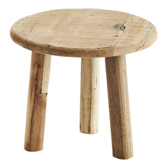 Madam Stoltz Wooden stool, Natural