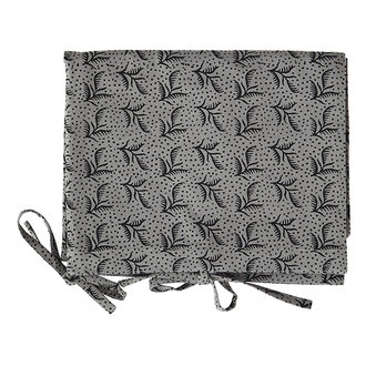 Madam Stoltz Printed mattress cover, Grey, black