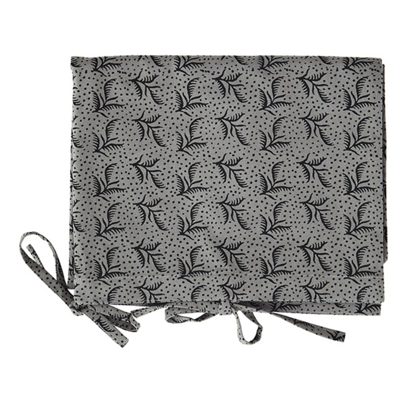 Madam Stoltz-collectie Printed mattress cover, Grey, black