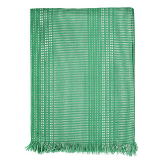 Madam Stoltz Striped hammam towel, Green, white