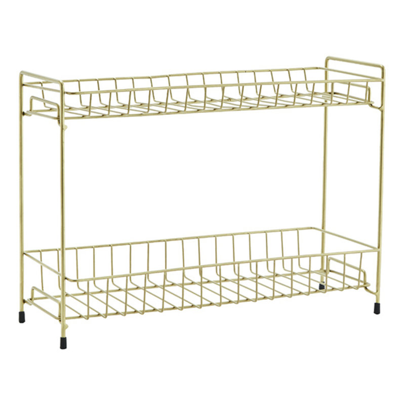 Madam Stoltz-collectie Standing iron shelf, Ant.brass