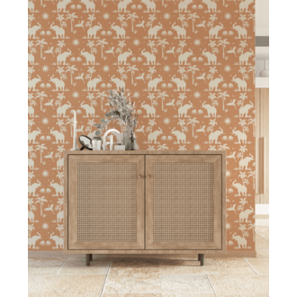 Creative Lab Amsterdam Generous Jungle Dusty Orange patroonbehang