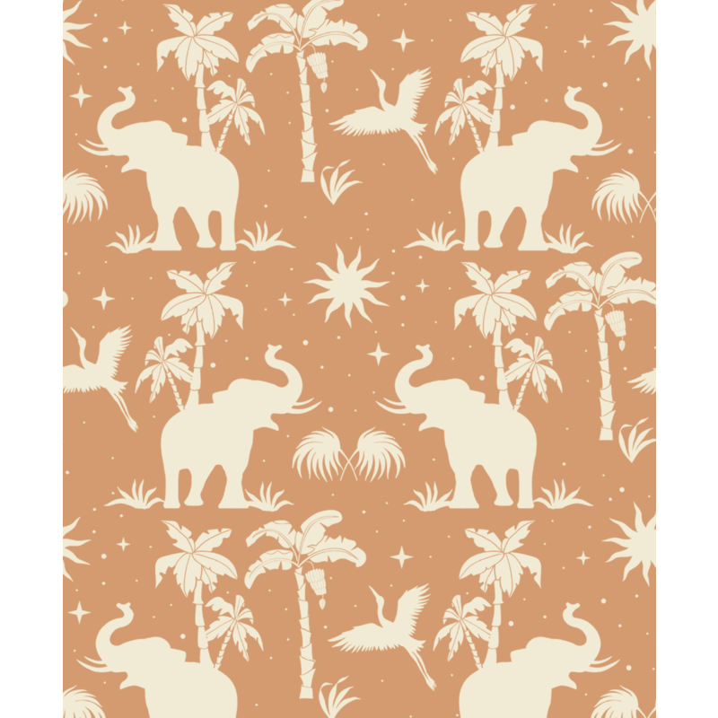 Creative Lab Amsterdam-collectie Generous Jungle Dusty Orange patroonbehang