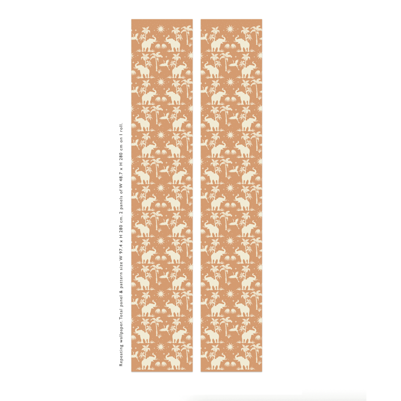 Creative Lab Amsterdam-collectie Generous Jungle Dusty Orange patroonbehang
