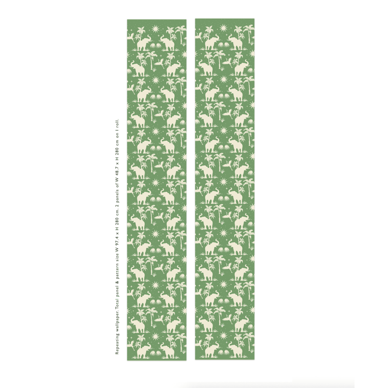 Creative Lab Amsterdam-collectie Generous Jungle Green patroonbehang