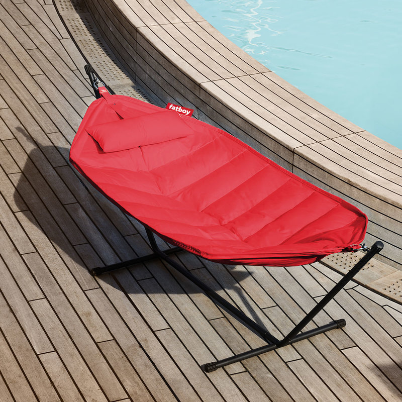 Fatboy-collectie Headdemock superb red incl. pillow & rack black