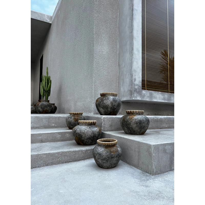 Bazar Bizar-collectie Styly Vaas - Antiek Grijs - S