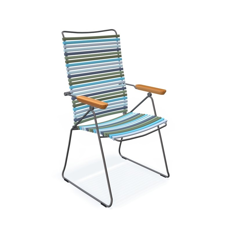 Houe-collectie CLICK Position Chair with armrests in bamboo Multicolor 2