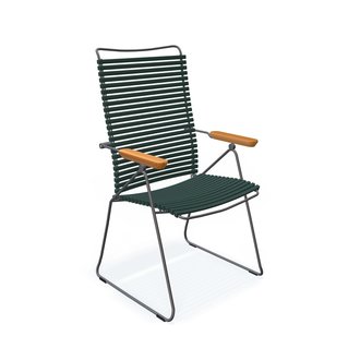 Houe CLICK Position Chair with armrests in bamboo Pine Green
