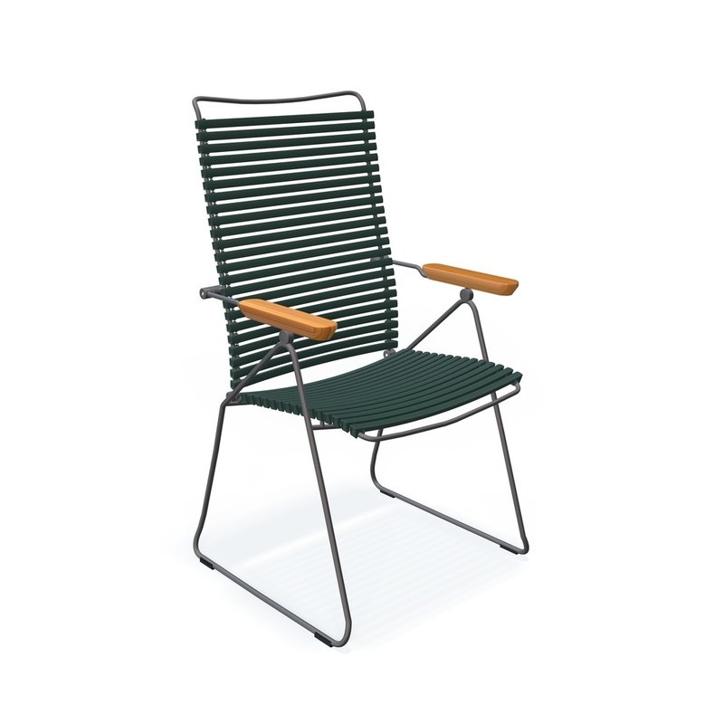 Houe-collectie CLICK Position tuinstoel met armleuning Pine Green