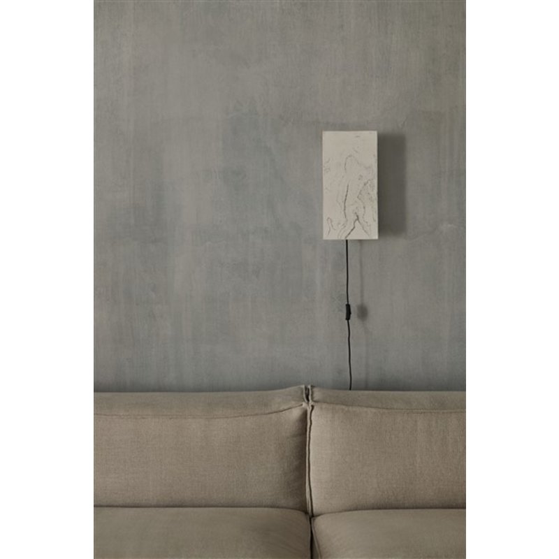 ferm LIVING-collectie Argilla Wall Lamp - Rectangular  - Marble White