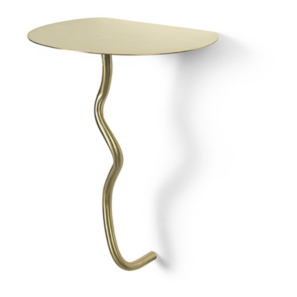 ferm LIVING-collectie Wandtafel Curvature Brass