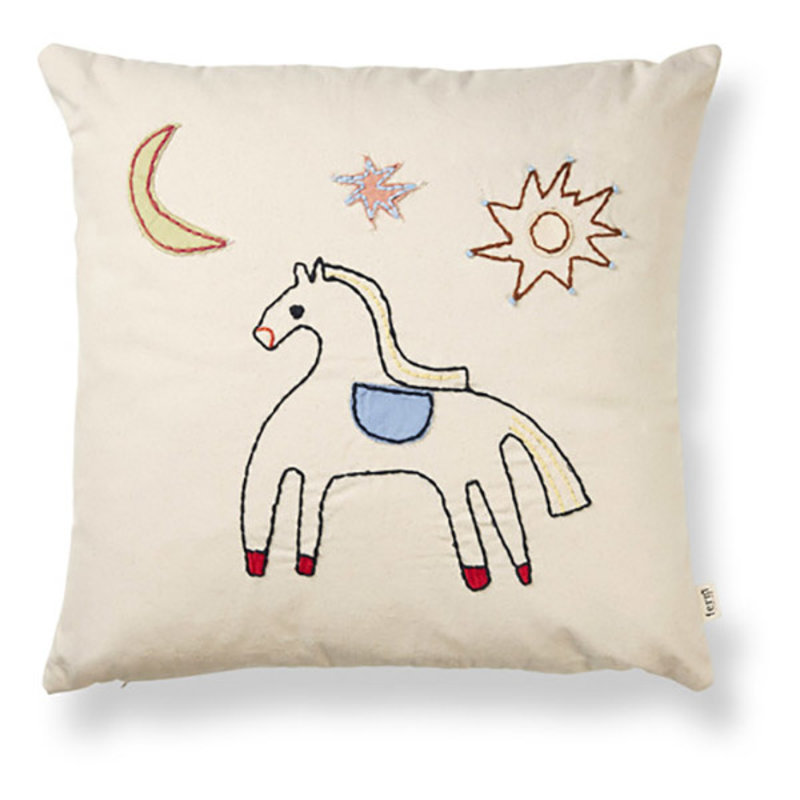 ferm LIVING-collectie Naive Cushion - Horse
