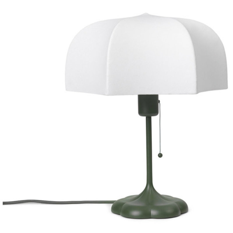 ferm LIVING-collectie Poem Table Lamp - White/Grass green