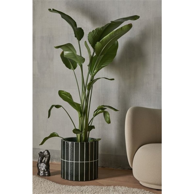ferm LIVING-collectie XL plantenpot Pillar Dark Green