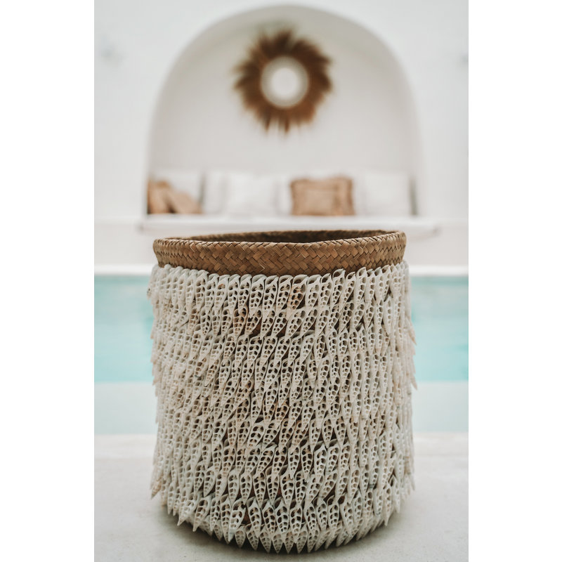 Bazar Bizar-collectie Pandan Mand #2 - Naturel Wit