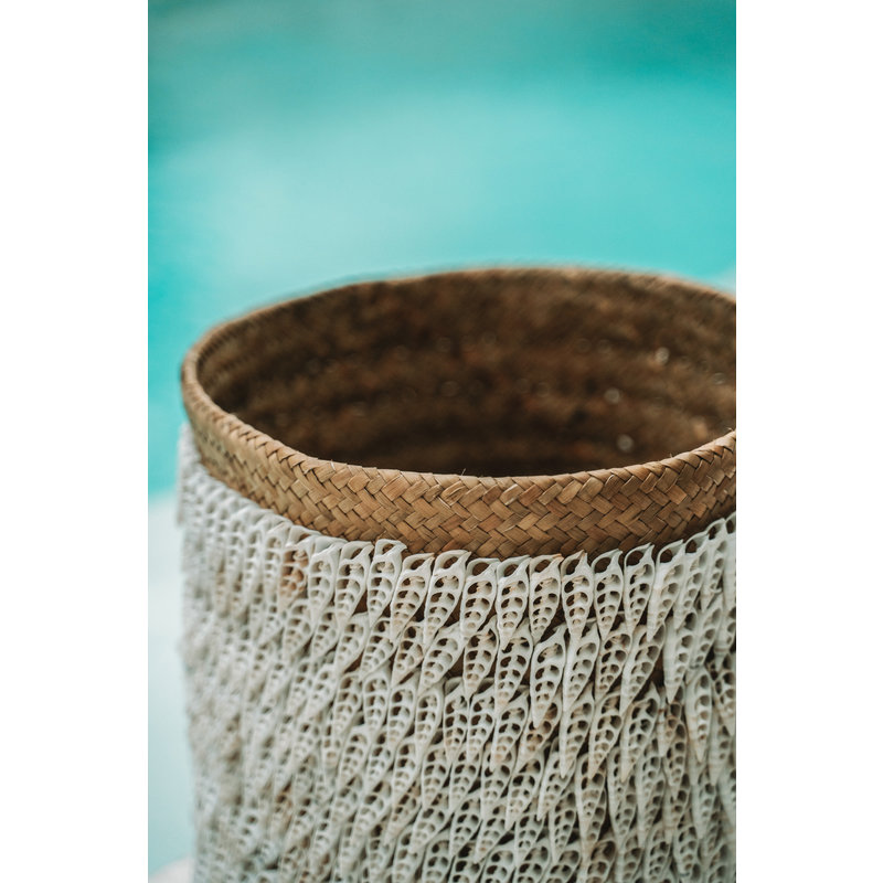 Bazar Bizar-collectie Pandan Mand #2 - Naturel Wit