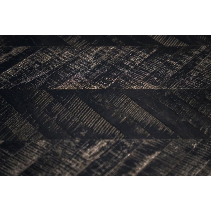 Bazar Bizar-collectie Visgraat Hoge Tafel - Zwart - 140cm
