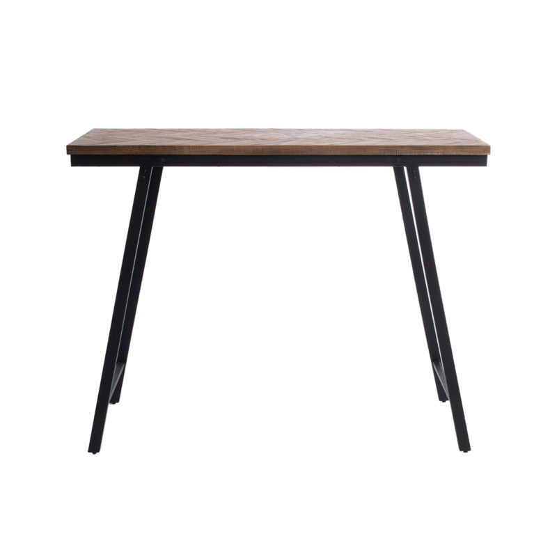 Bazar Bizar-collectie Visgraat Hoge Tafel - Zwart - 140cm