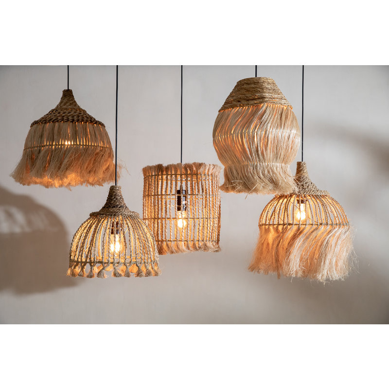 Bazar Bizar Abaca Bird Cage Hanglamp - Naturel - M