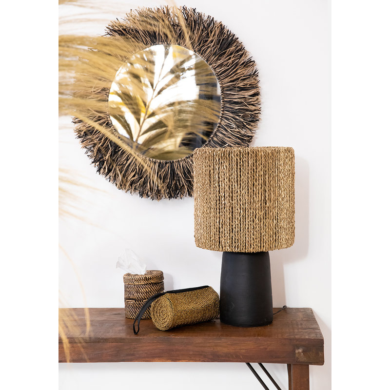 Bazar Bizar The Chalki Table Lamp - Black Natural