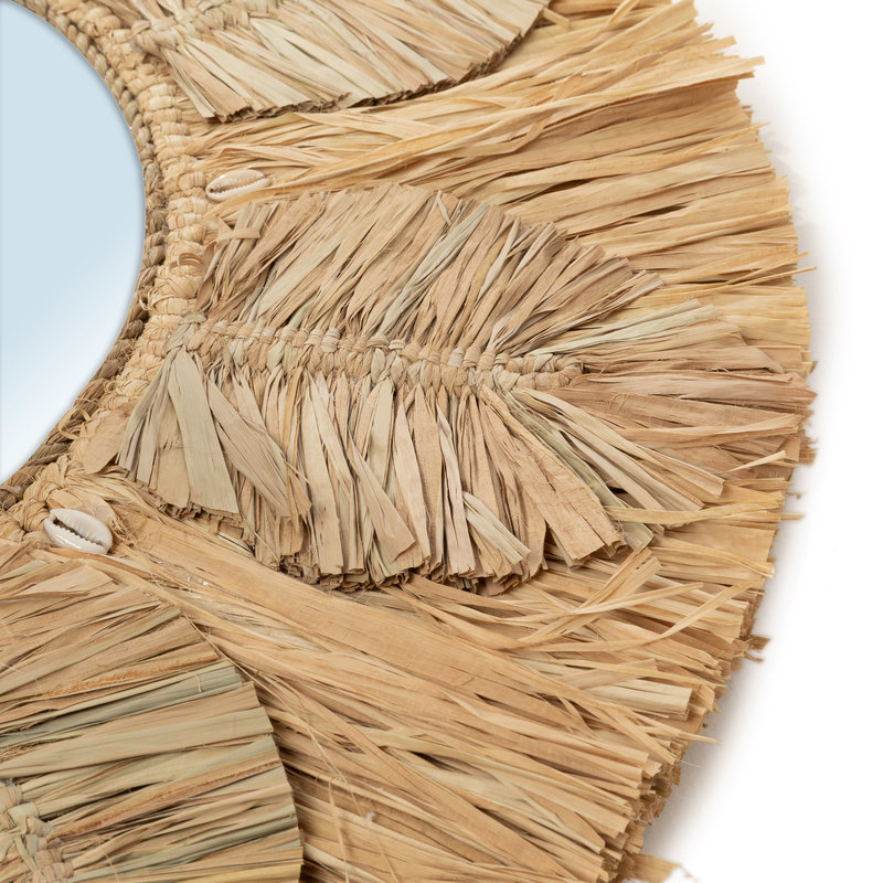 Bazar Bizar-collectie Palmboom Spiegel - Naturel - M