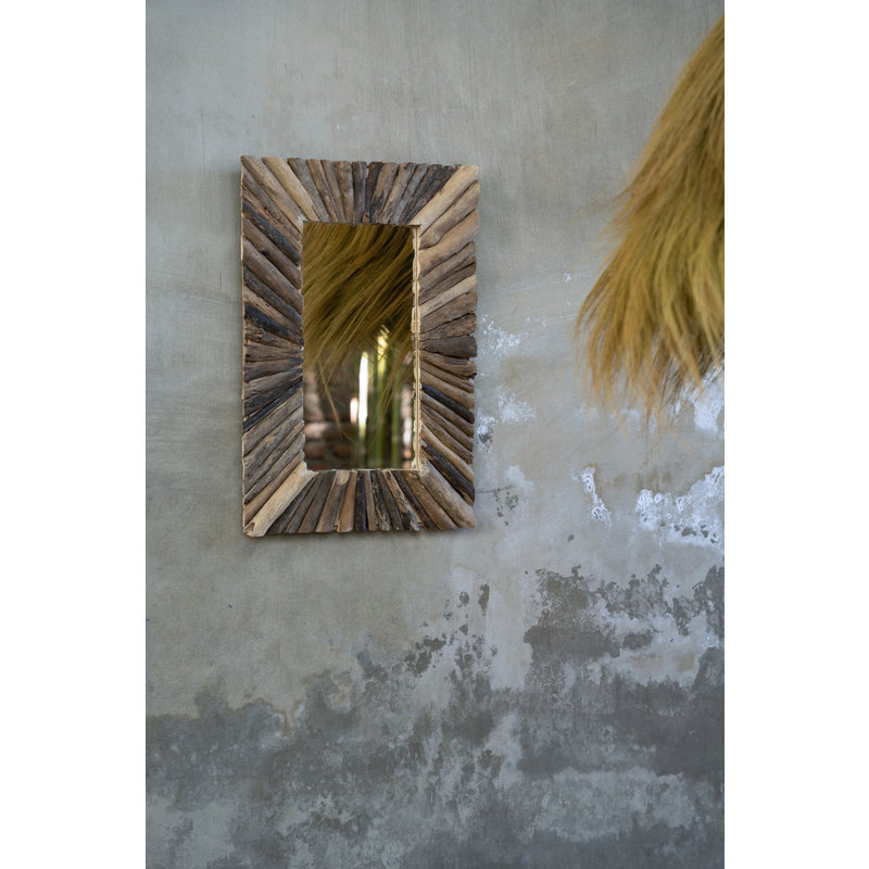 Bazar Bizar-collectie Driftwood Framed Spiegel - Naturel - M