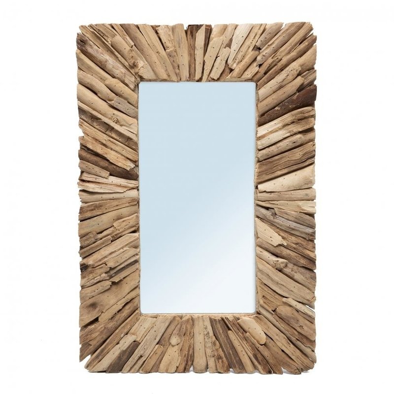 Bazar Bizar-collectie Driftwood Framed Spiegel - Naturel - M