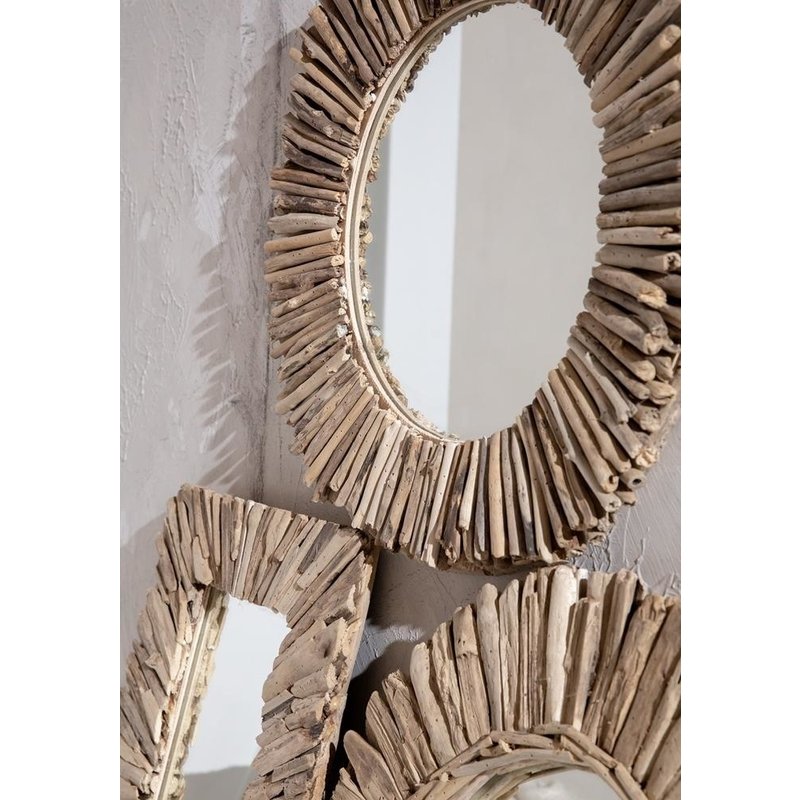 Bazar Bizar-collectie Driftwood Framed Spiegel - Naturel - M