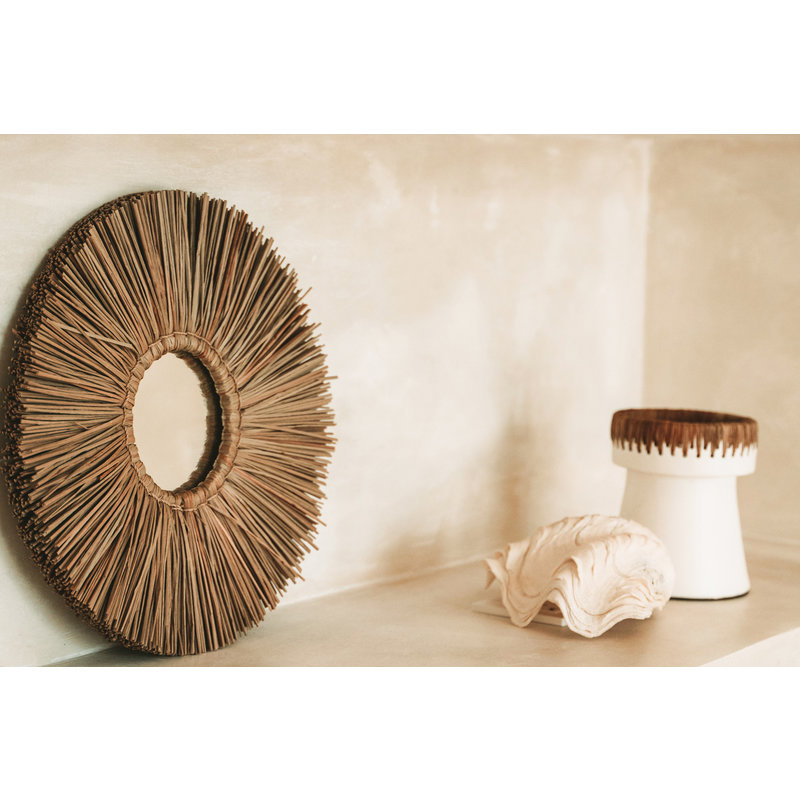 Bazar Bizar-collectie Alang Alang Spiegel - Naturel - M