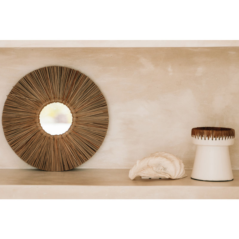 Bazar Bizar-collectie Alang Alang Spiegel - Naturel - M