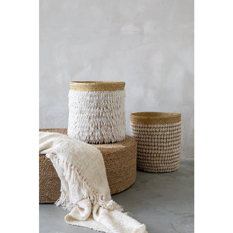 Bazar Bizar-collectie Pandan Mand #1 - Naturel Wit