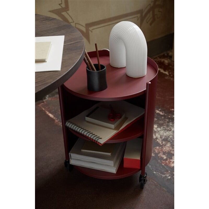 ferm LIVING-collectie Eve Storage Mahogany rood