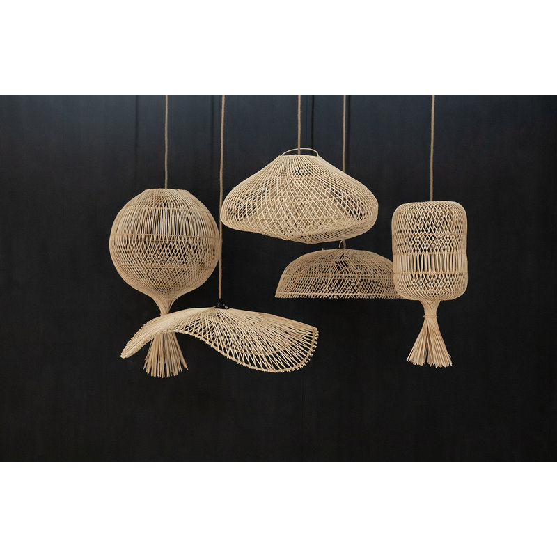 Bazar Bizar Dumpling Hang- en Vloerlamp - Naturel - M