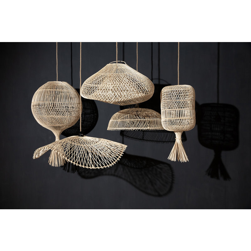 Bazar Bizar Dumpling Hang- en Vloerlamp - Naturel - M