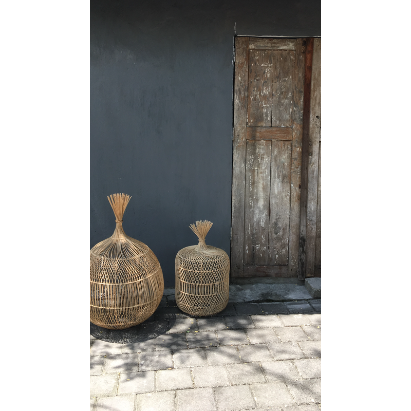 Bazar Bizar Dumpling Hang- en Vloerlamp - Naturel - M