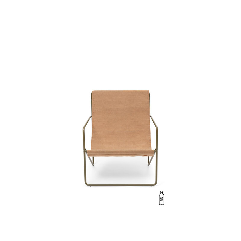 ferm LIVING-collectie Desert Lounge stoel olijf/Sand