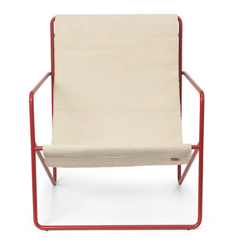 ferm LIVING-collectie Desert Lounge stoel Poppy rood/Cloud