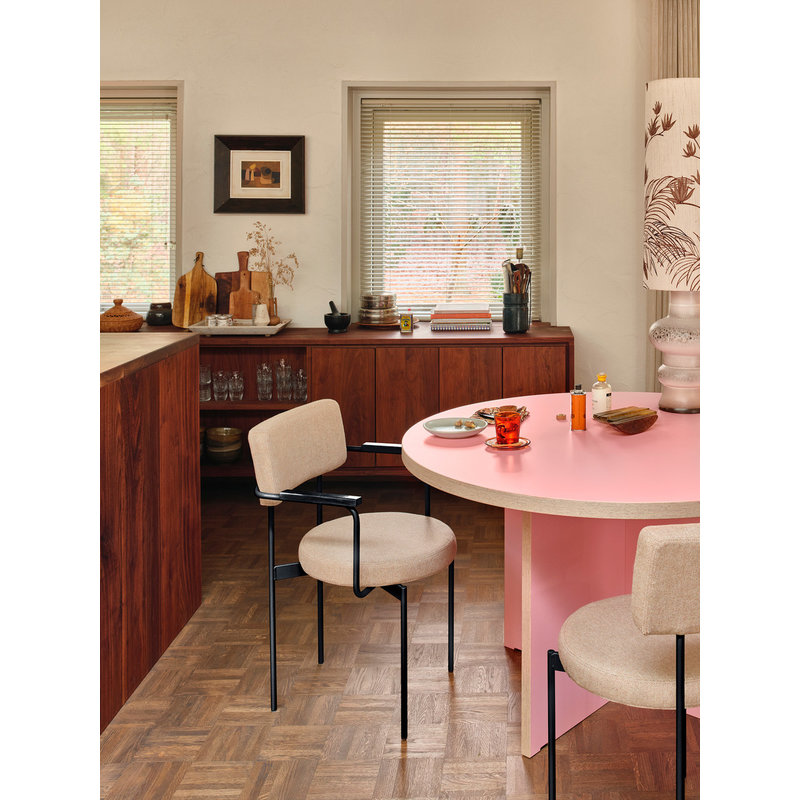 HKliving-collectie Dining table, pink, round 130cm