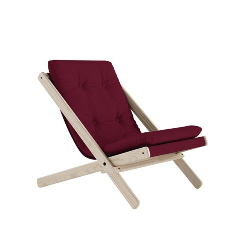 Karup-collectie BOOGIE RAW BEECH W. BOOGIE MATTRESS BORDEAUX