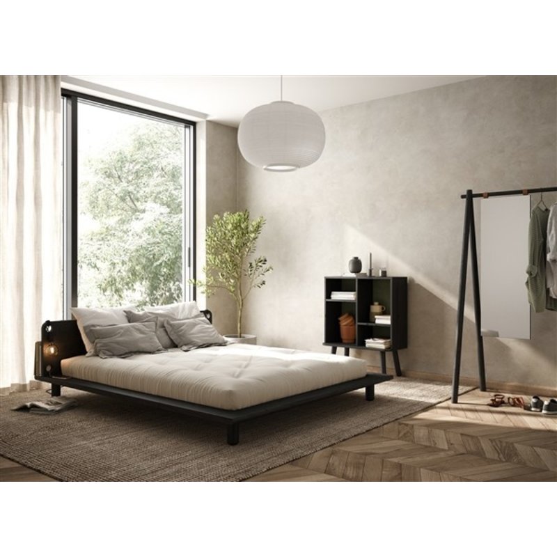 Karup-collectie Bed PEEK zwart met 2 bedlampen