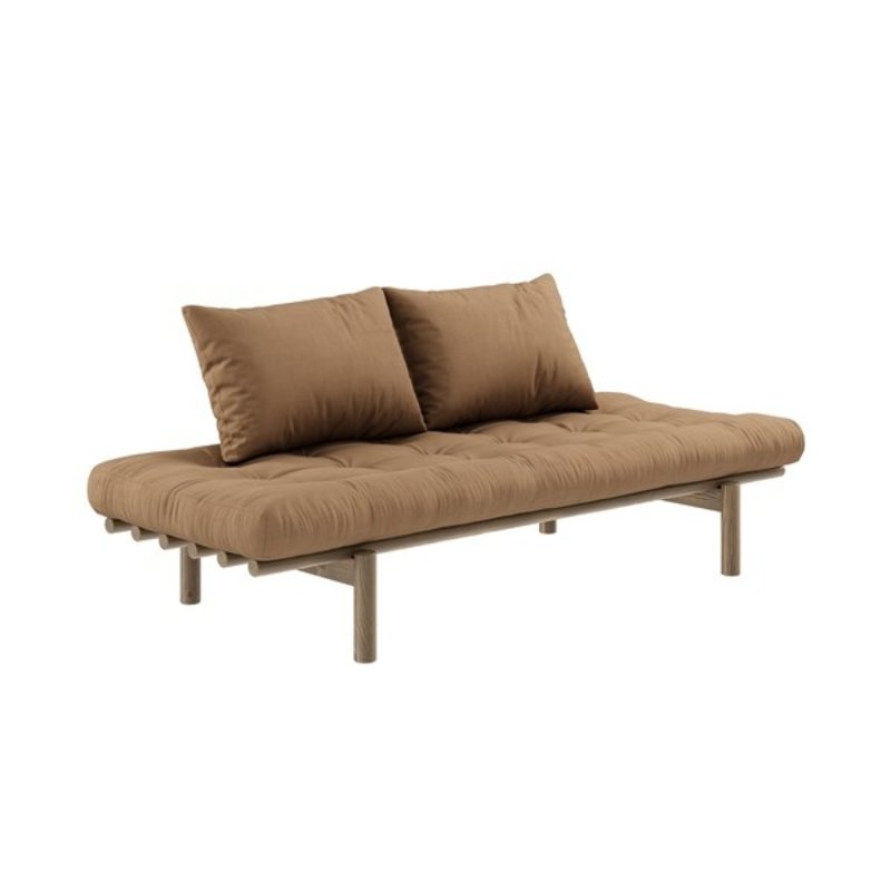 Karup Design-collectie PACE DAYBED CAROB BROWN LACQUERED W. 4-LAYER MIXED MATTRESS NATURAL